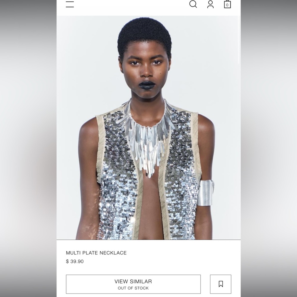 Zara Silver Multi-Plate Necklace
